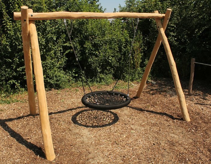 Nestschommel Zwart *Rosette** openbaar #&Oslash;120 cm##