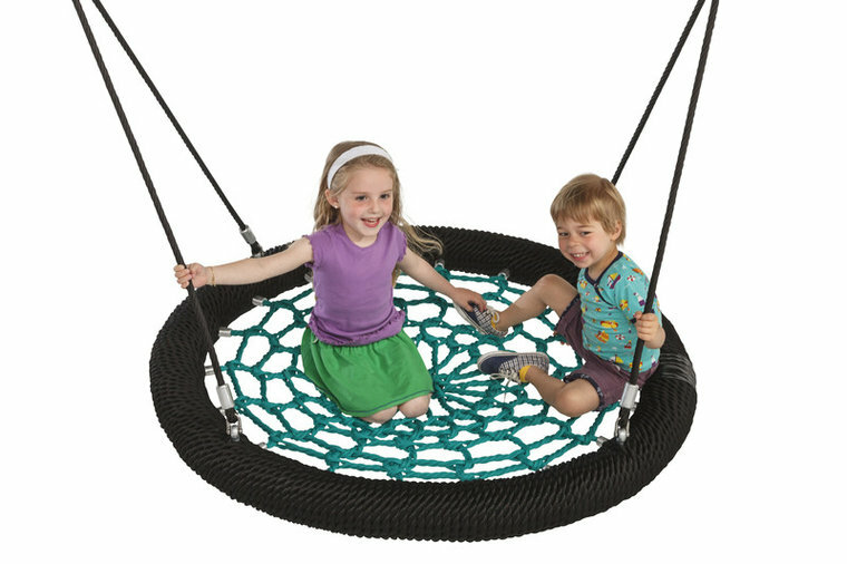 Nestschommel zwart/groen *Rosette** openbaar #&Oslash;120 cm##