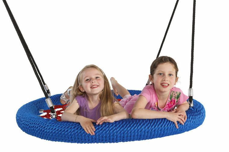 BR-189.002.001.001 Nestschommel blauw/rood *Rosette** openbaar #&Oslash;120 cm##