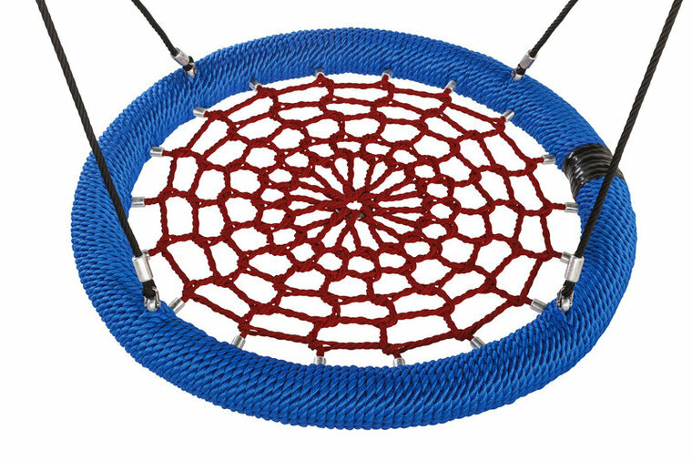 BR-189.002.001.001 Nestschommel blauw/rood *Rosette** openbaar #&Oslash;120 cm##