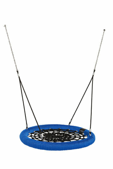 Nestschommel blauw - BR-189.002.003.001/zwart *Rosette** openbaar #&Oslash;120 cm## 